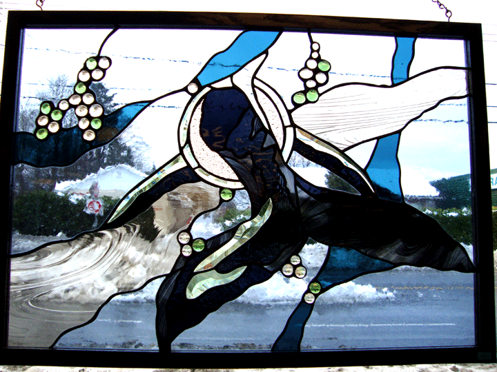 Whale Tail Stained Glass